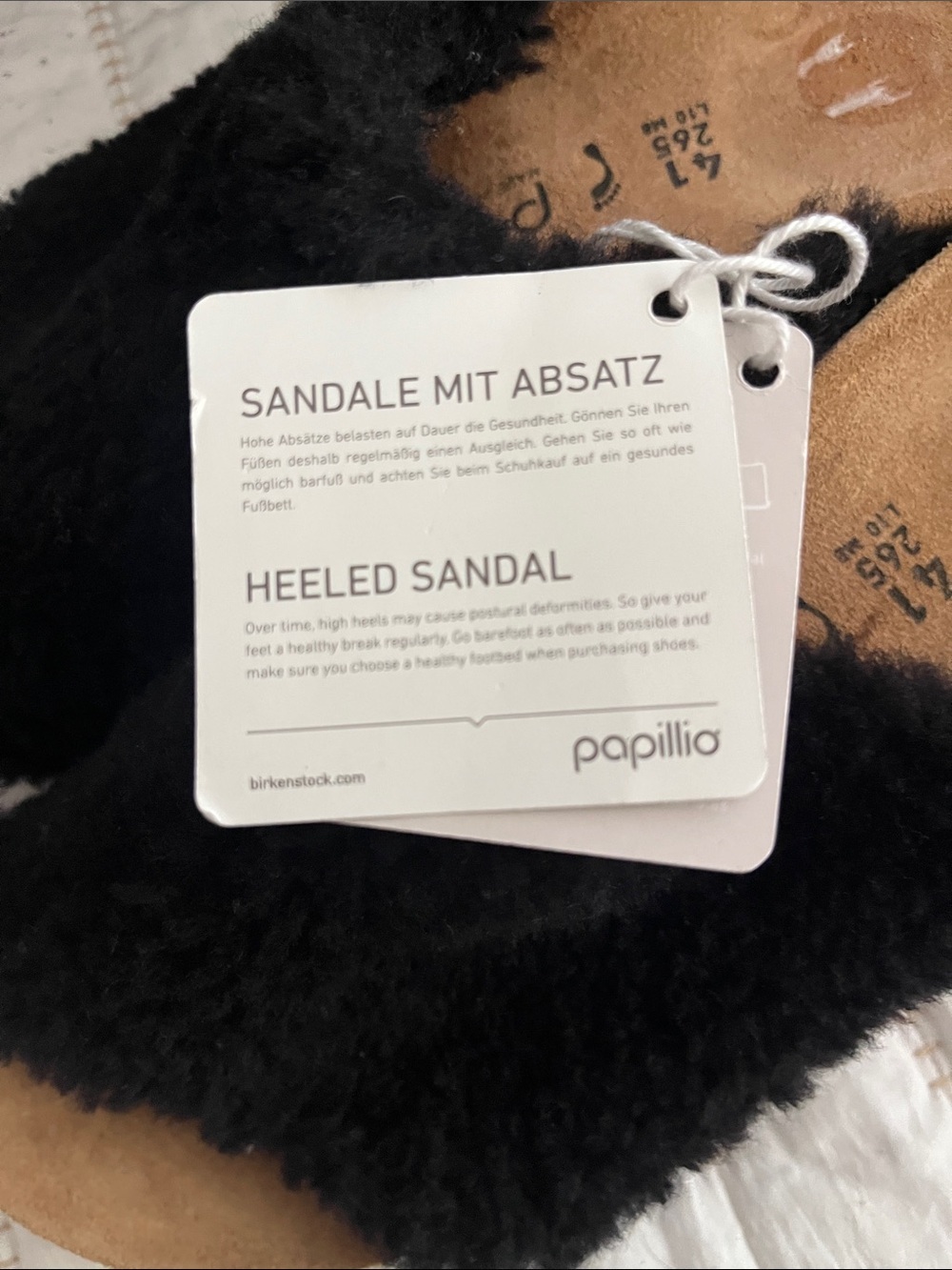 Papillio Black Faux Shearling Slide Clogs - Picture 2 of 4